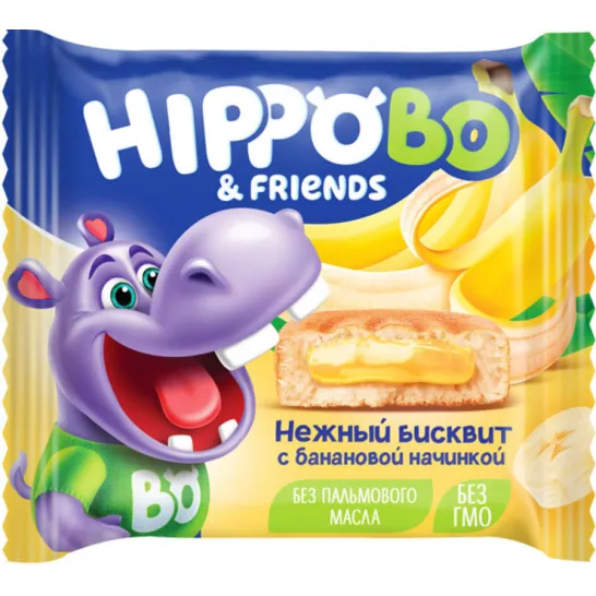 Пирожное HIPPO BO & friends с банановой начинкой