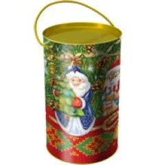 Сладкий детский новогодний подарок в тубе "Дед Мороз" в стандартной комплектации
